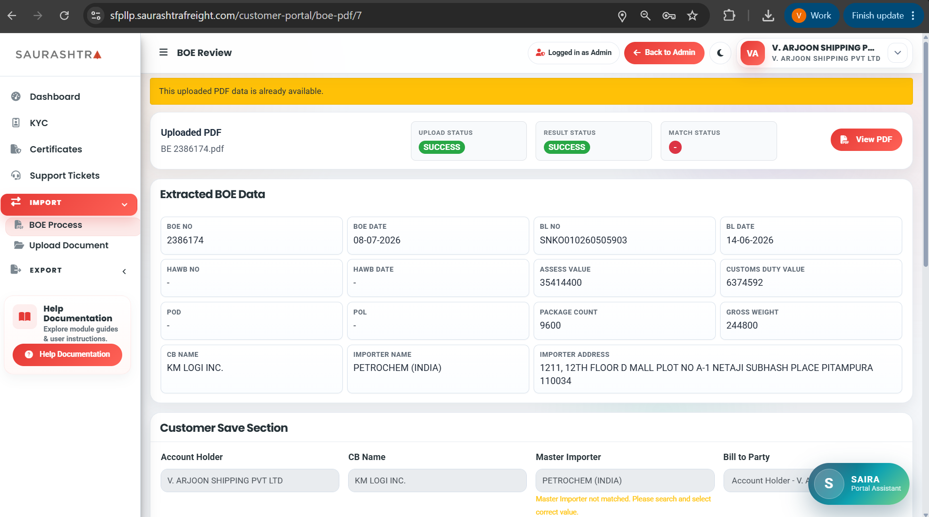 BOE Data Extraction Preview