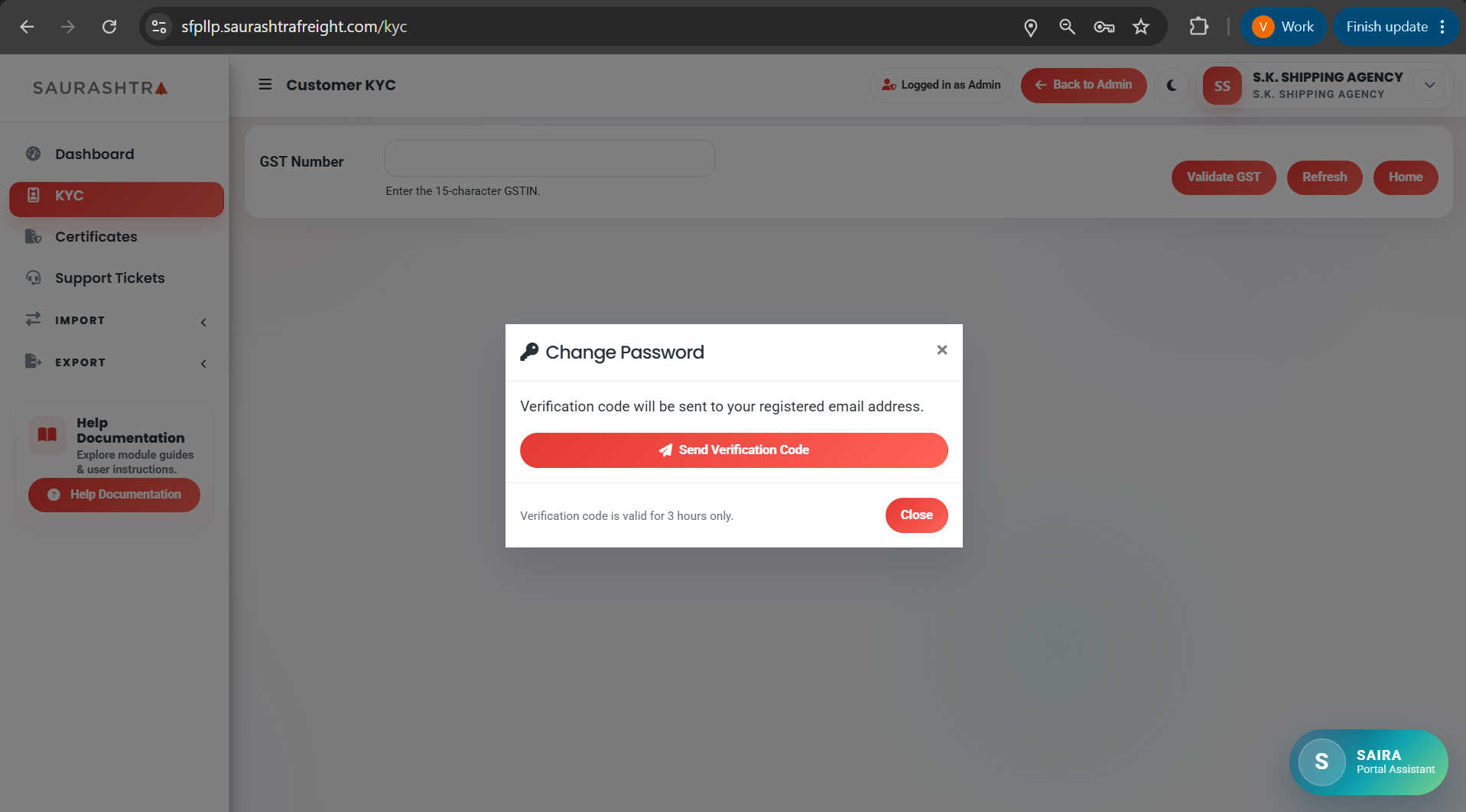 Change Password Modal