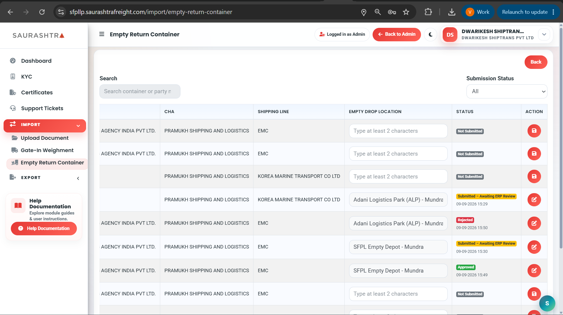 Multi-Select Bulk Location Assignment